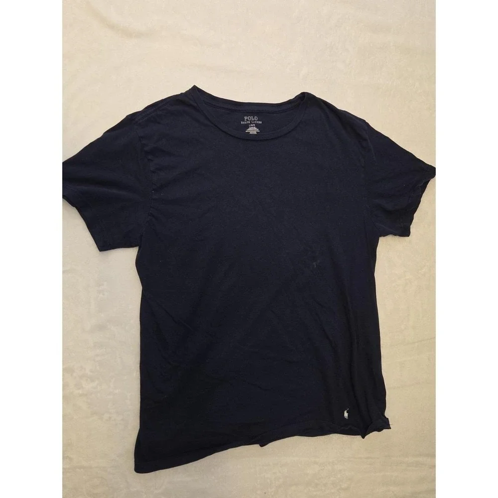 105-Polo Ralph Lauren Men's Classic Fit Crew Neck Short Sleeve Navy T-Shirt L
